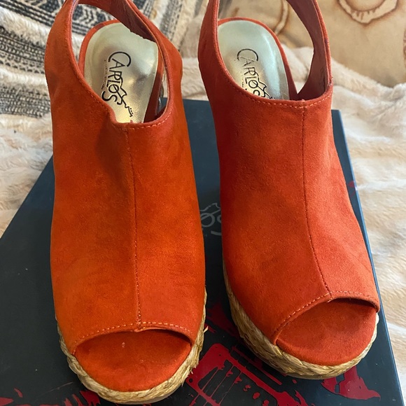 Like New Carlos Santana Bali wedge sandals size 6.5 - Picture 4 of 6